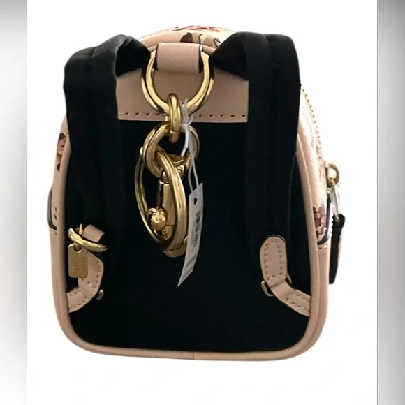 COACH MINI COURT BACKPACK BAGCHARM WITH ROSETTE PRINT - Picture 4 of 5